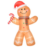 8ft Christmas Inflatable Gingerbread Man Lighted  Outdoor