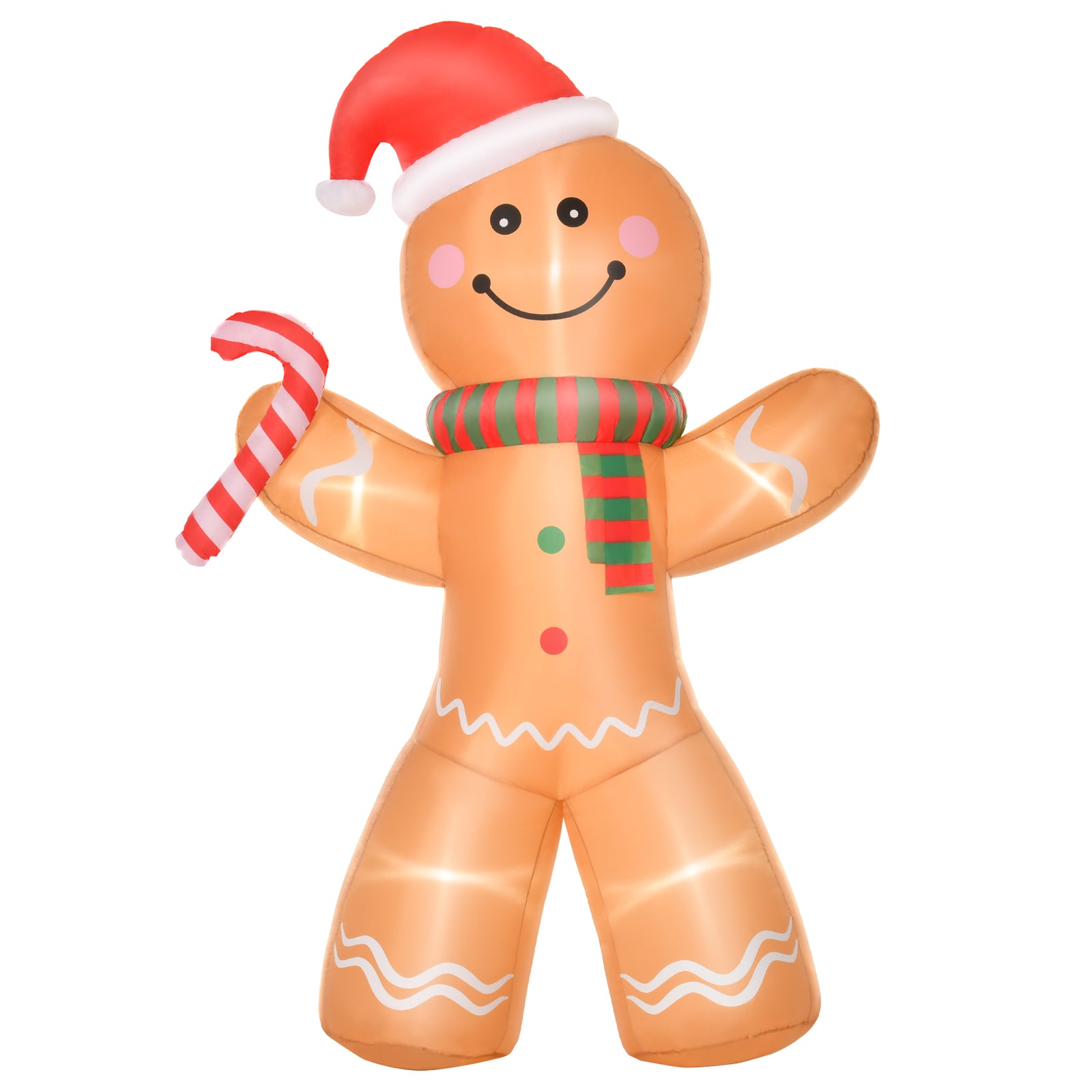 8ft Christmas Inflatable Gingerbread Man Lighted  Outdoor