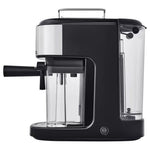 Traditional Pump Espresso Coffee Machine And Milk Frother | Black