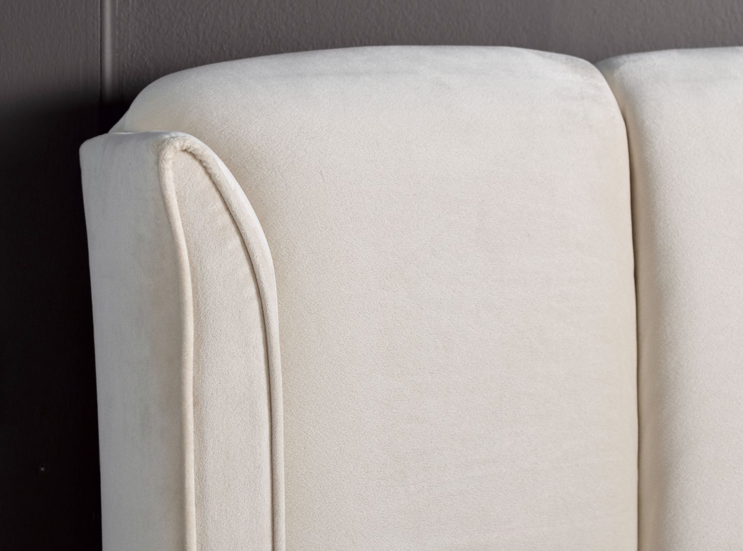 Aurora Velvet Ottoman Bed | King | Natural