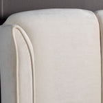 Aurora Velvet Ottoman Bed | Double | Natural