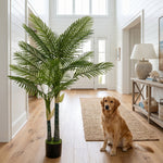HOMCOM Artificial Palm Tree With Peva Leaves In Pot, Green