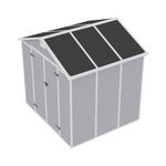 8x6ft Outdoor Plastic Tool Shed With Apex Roof & Floor, Double Doors, Ventilation & Window, Lockable Backyard Storage House