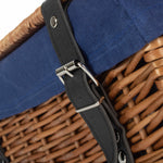 Wicker Double Steamed 35cm Empty Hamper Basket | Blue