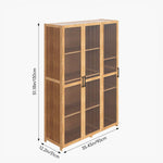 Multi-functional Storage Cabinet With Adjustable Shelves, 3 Acrylic Doors | Medium