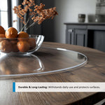 Pvc Round Table Protector Mat - Transparent | 90cm | Clear