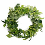 50cm Artificial Wreath Ferns