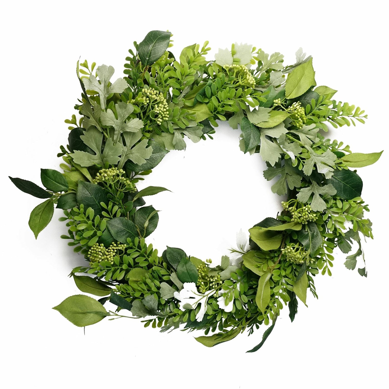 50cm Artificial Wreath Ferns