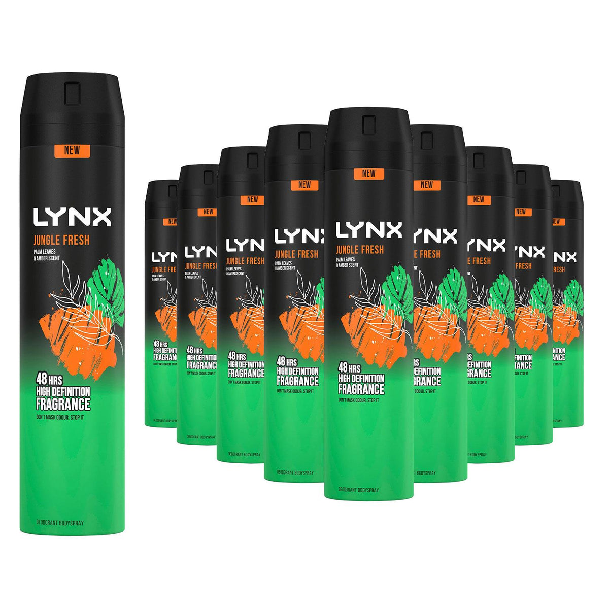 Xxl Body Spray Jungle Fresh 48h High Definition Fragrance Deo 250ml, 24 Pack | Set of 24
