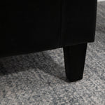 Pu Leather Storage Bench, Wooden Frame | Black