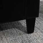 Pu Leather Storage Bench, Wooden Frame | Black