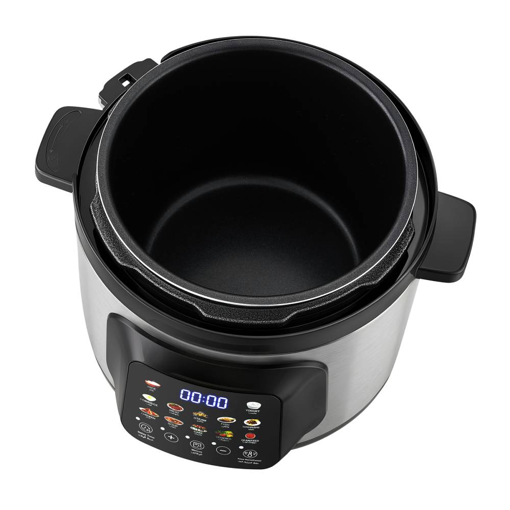 6l Smart Electric Pressure Cooker With Led Display, 1000w Multi Cooker, 12 Preset Cooking Menus, Touch Control, Non-stick Inner Pot
