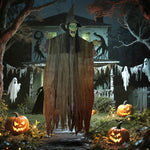 Voice Activated Halloween Animatronics Hanging Witch | Green