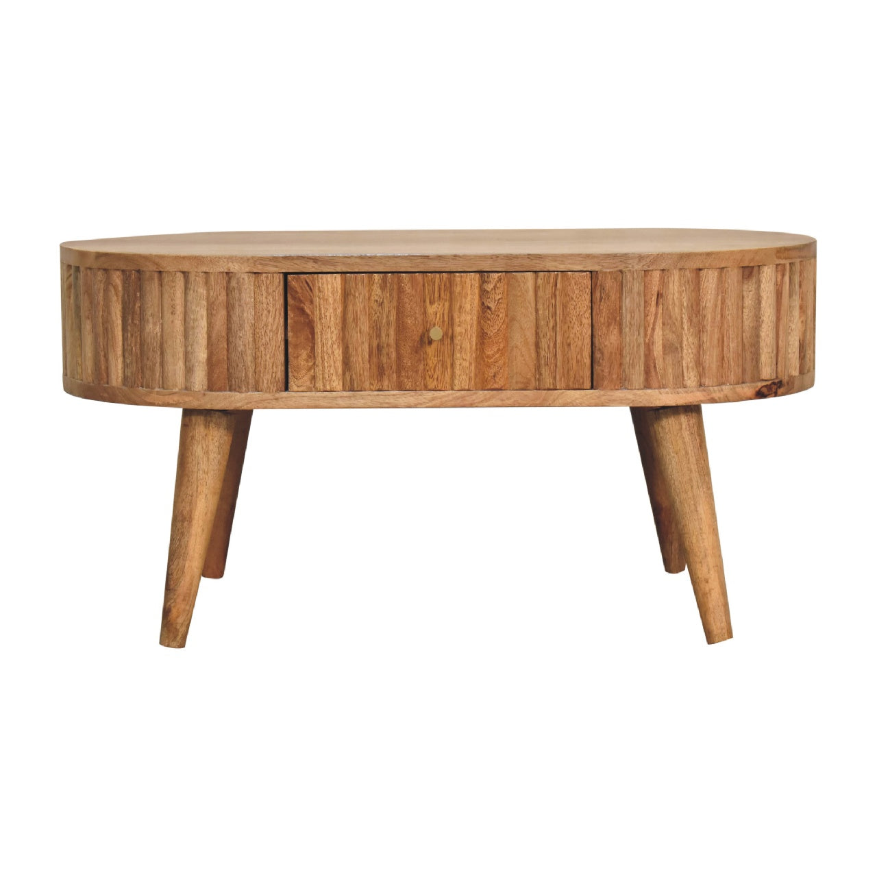 Solid Wood Stripe Coffee Table