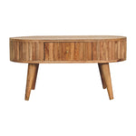 Solid Wood Stripe Coffee Table