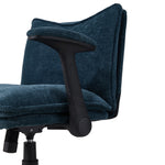 Chenille Upholstered Cross Legged Office Chair