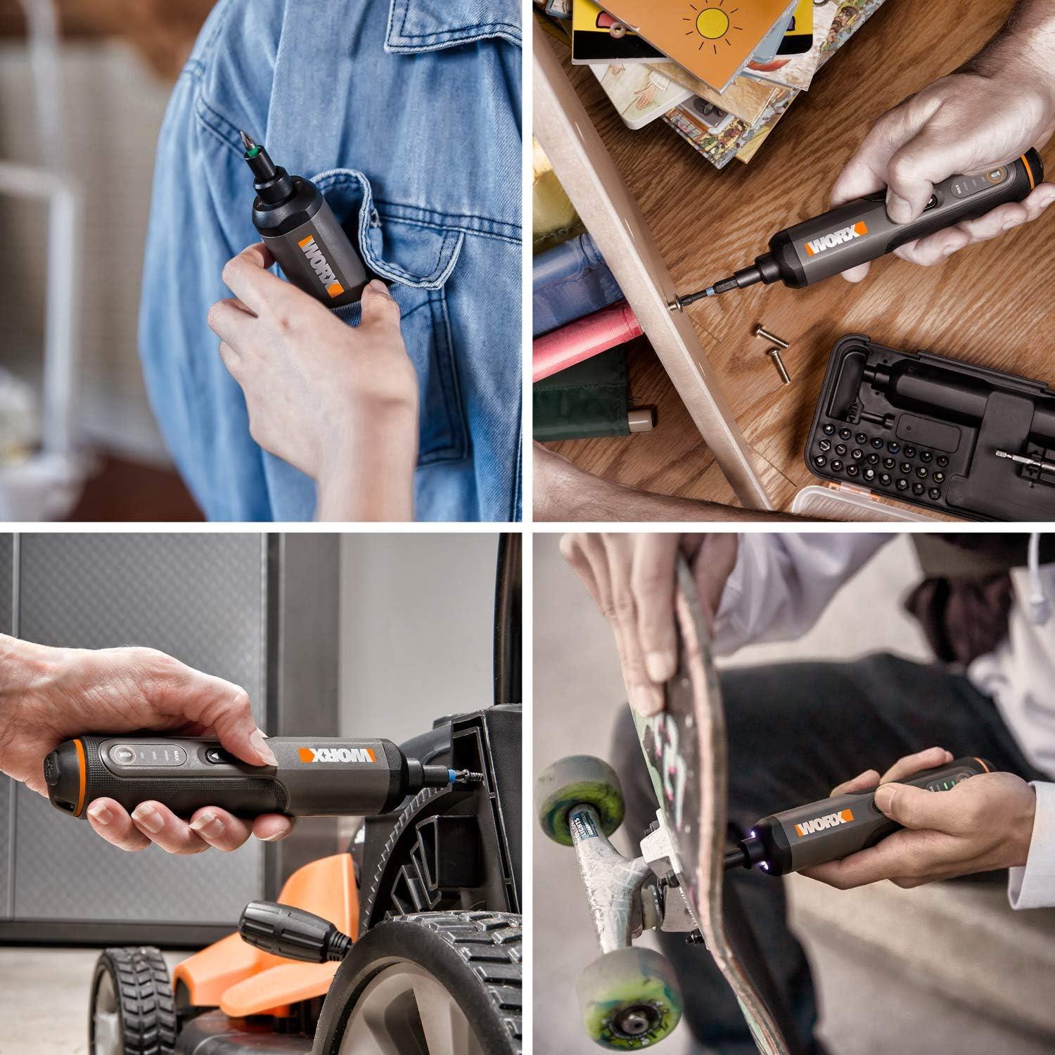 WX240 4V Cordless Pen Screwdriver | USB Charging | 24pc Bit Set