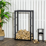Metal Firewood Rack Elevated Design 100H x 60Wcm