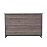 Industrial Wine Bar Cabinet With Metal Frame | Black & Grey