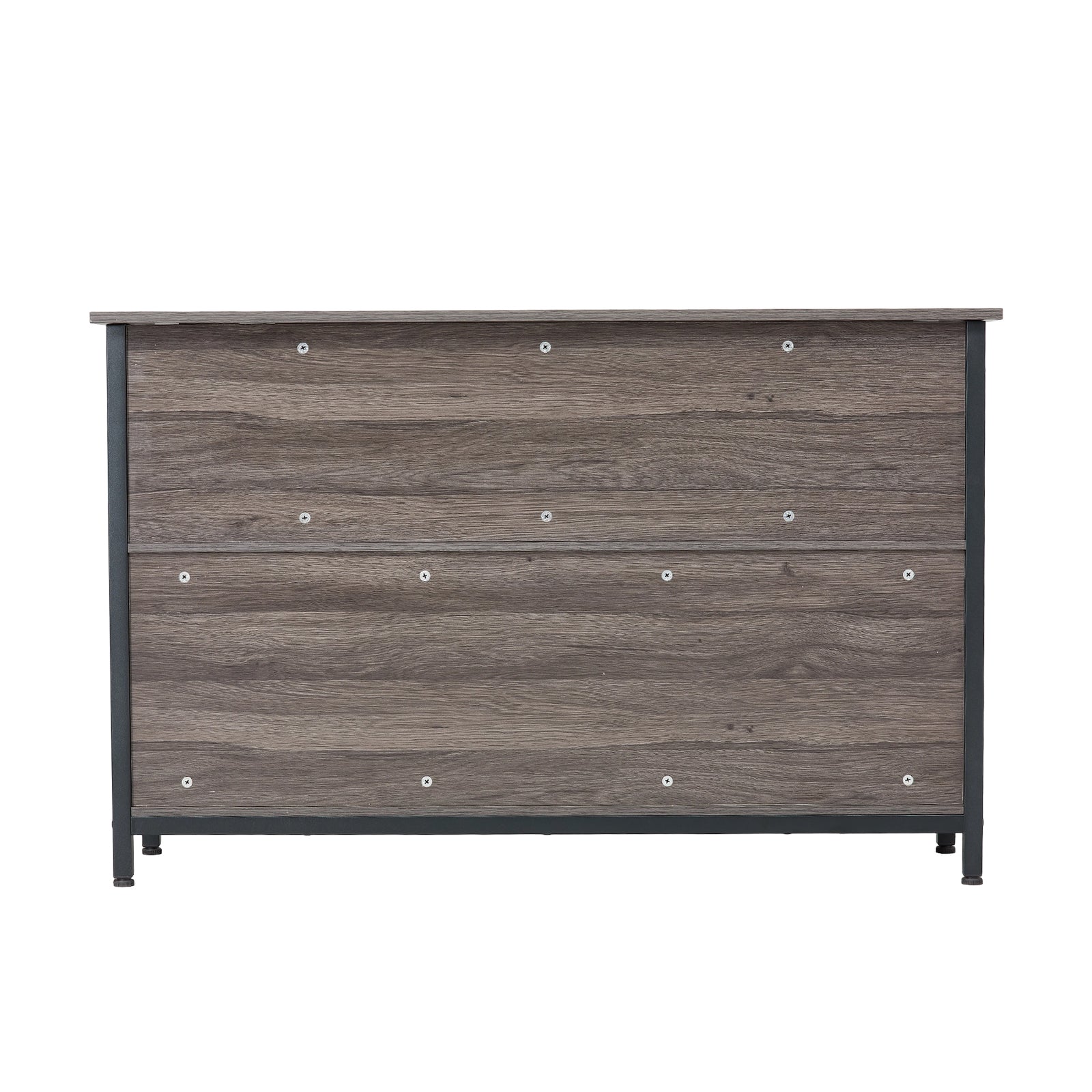 Industrial Wine Bar Cabinet With Metal Frame | Black & Grey