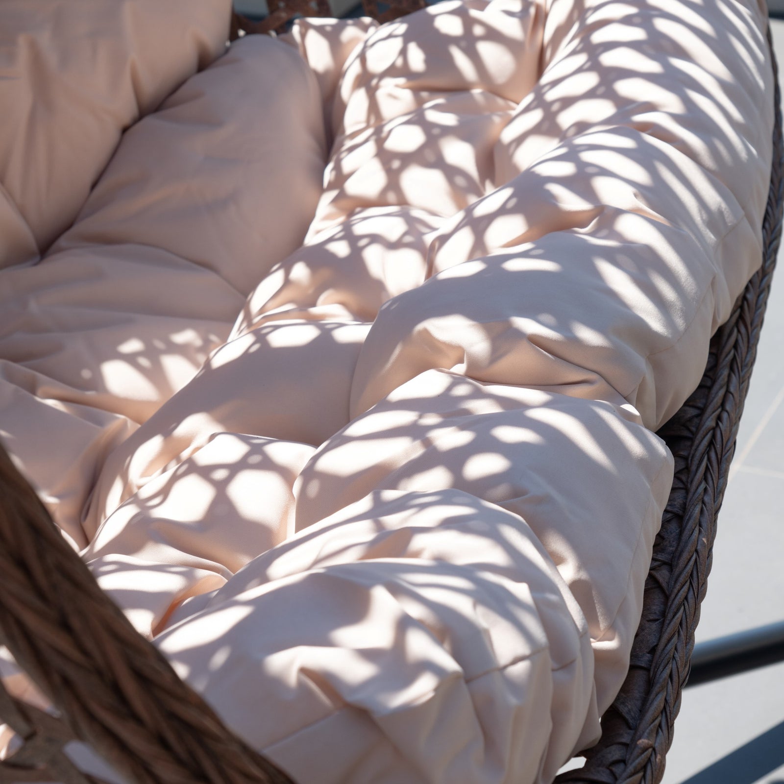 Alston Double Garden Hanging Egg Chair | Cream