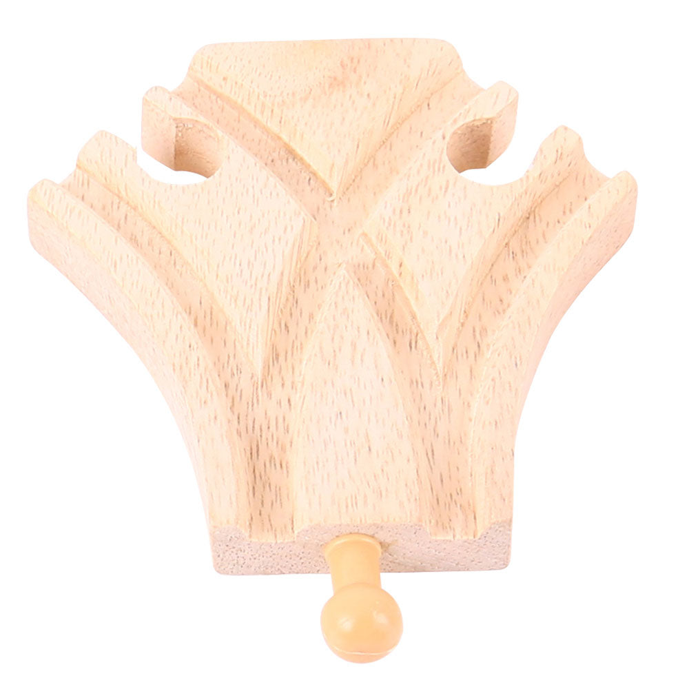 4 Curved Turnout Pieces for Wooden Train Sets