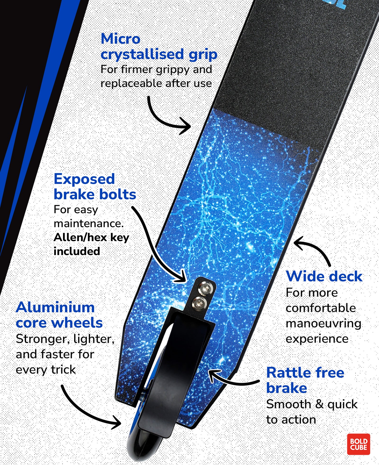Deluxe Stunt Scooter | Navy Blue
