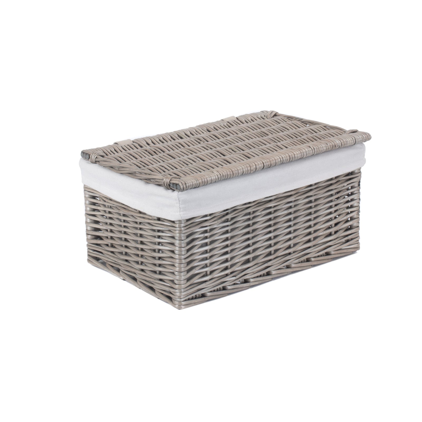 Wicker Antique Wash Cotton Lined Storage Basket | Set-of-3 | Brown
