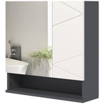 Wall Mounted Bathroom Storage Cupboard W/ Mirror And Shelf