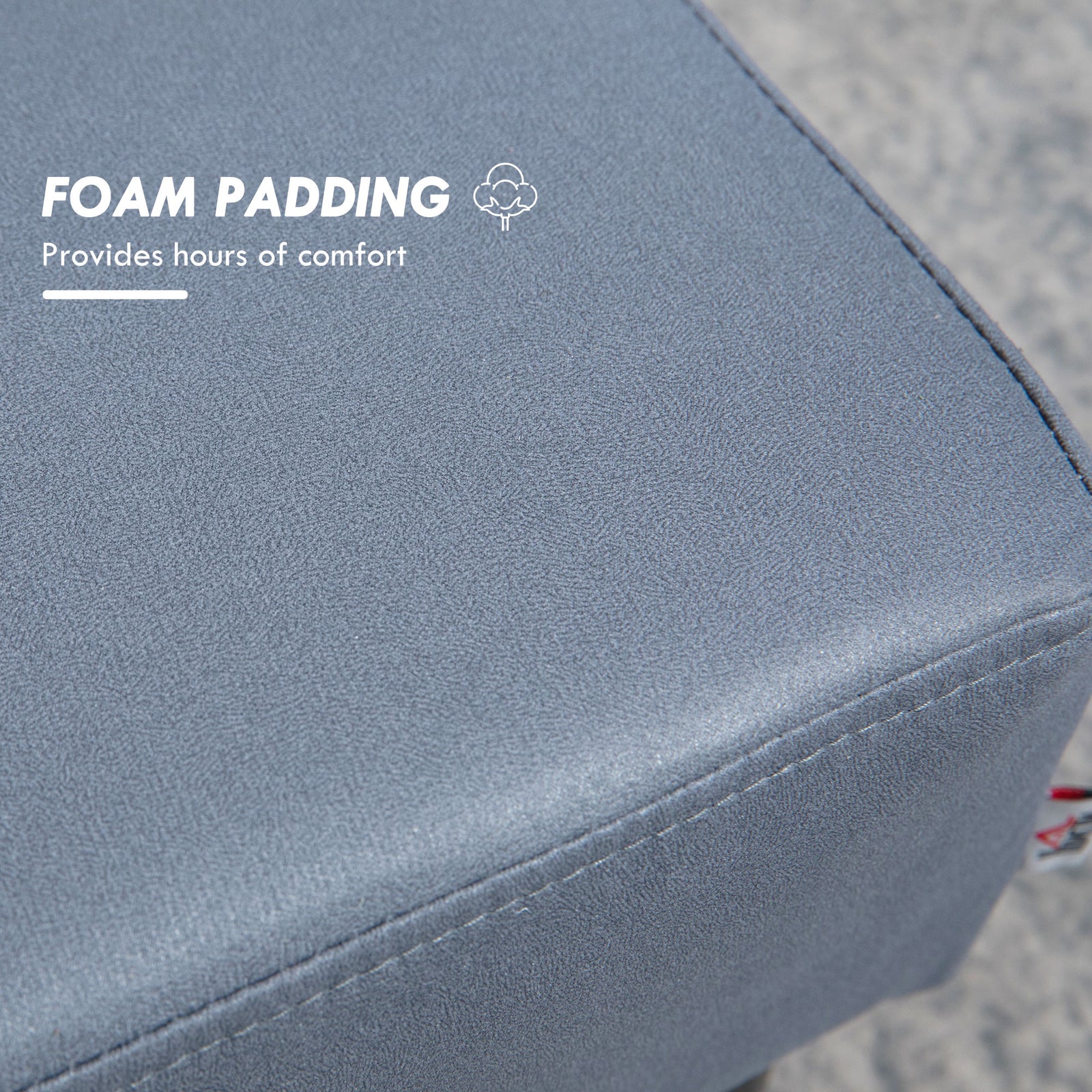 Ottoman Footrest Seat Chair Footstool Microfiber Cloth