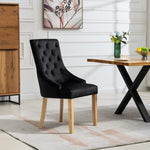 Set Of 2 Ravenna Velvet Dining Chairs | Black