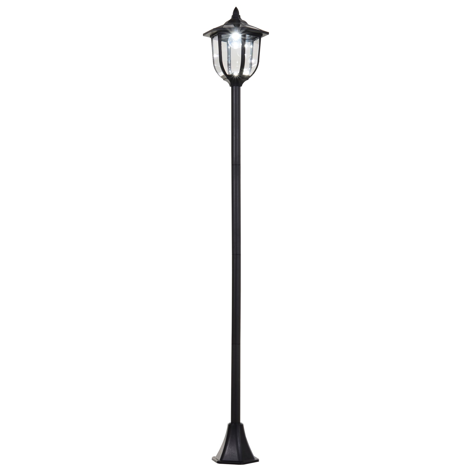 Solar Torch Lights Post Lamp Decoration 6 Led Auto On/off