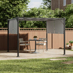 Breeins 3m X 3m Garden Pergola With Retractable Canopy, Uv & Water-resistant Canopy Pa-coated Polyester Roof,Heavy-duty Steel Frame Patio Gazebo