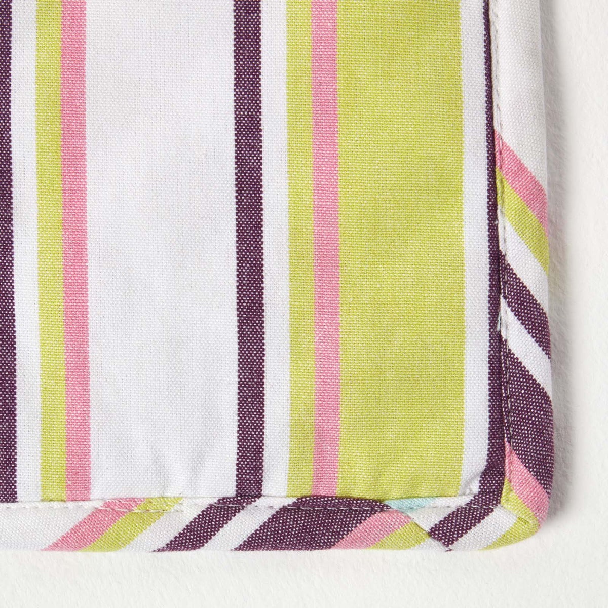 HOMESCAPES Osaka Purple Stripe Cotton Pot Holder