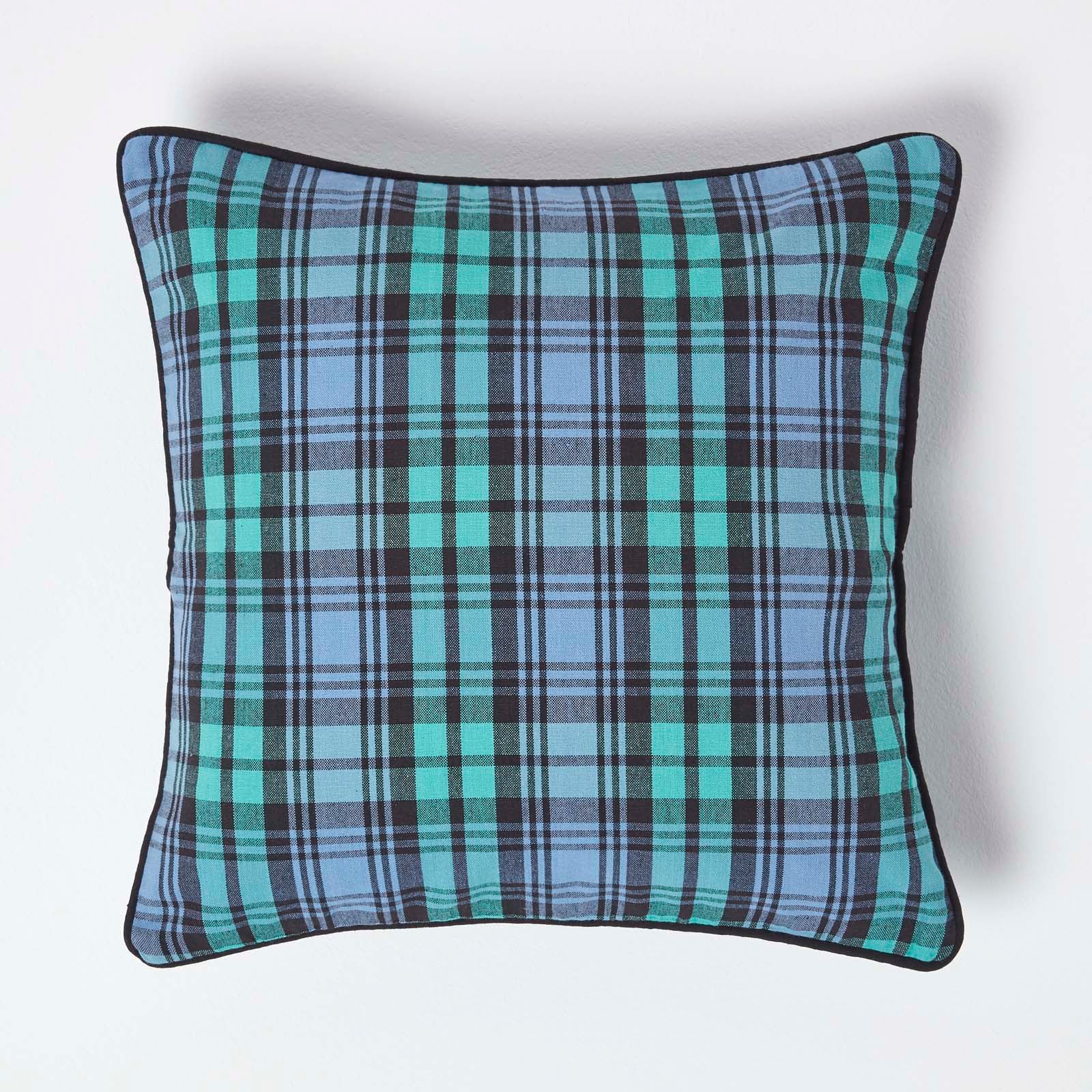Tartan Check Cotton Cushion Cover | 45cm x 45cm | Blackwatch