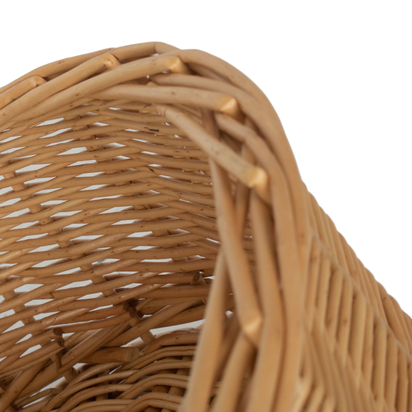 Wicker Round Straight Sided Tray | Medium | Brown