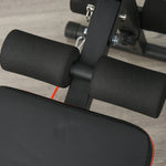Foldable Sit Up Bench With Arm Pulling Rope | Black