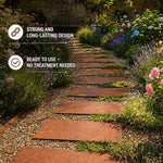 Pre-rusted Metal Stepping Stones Corten Steel Paving 60x25 Cm | Set of 1 | Rust