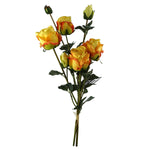 6 X 60cm Yellow Rose Artificial Flower Sprays 24 Flowers 18 Buds