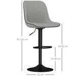 Set Of 2 Bar Stools, Adjustable Swivel Breakfast Barstools | Set of 2