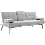 3 Seater Sofa Bed Scandi Style Recliner Adjustable Back