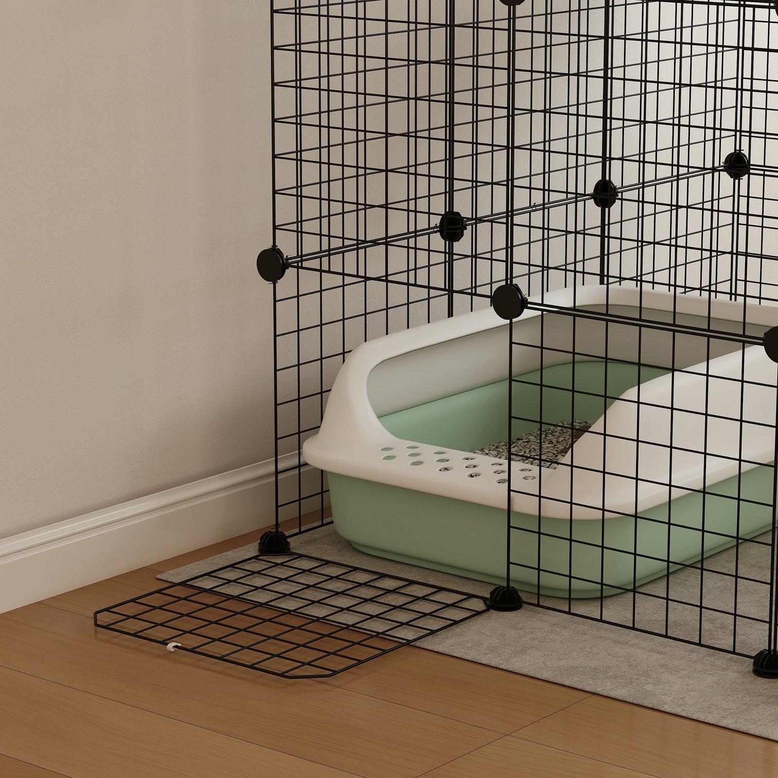 Diy Cat Cage Indoor, 4-tier Cat Enclosure W/ Hammock, Ramps, Doors, For 1-3 Cats