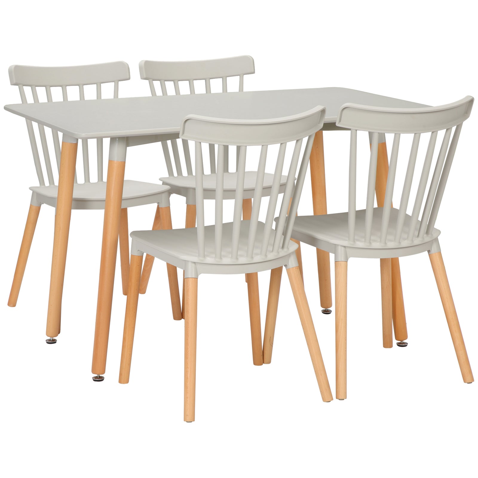 5pc Dining Table Set, Space Saving, 4 Chairs