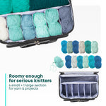 Knitting Bag Crochet Storage Bag Yarn Organiser Pvc Lid | Large | Grey
