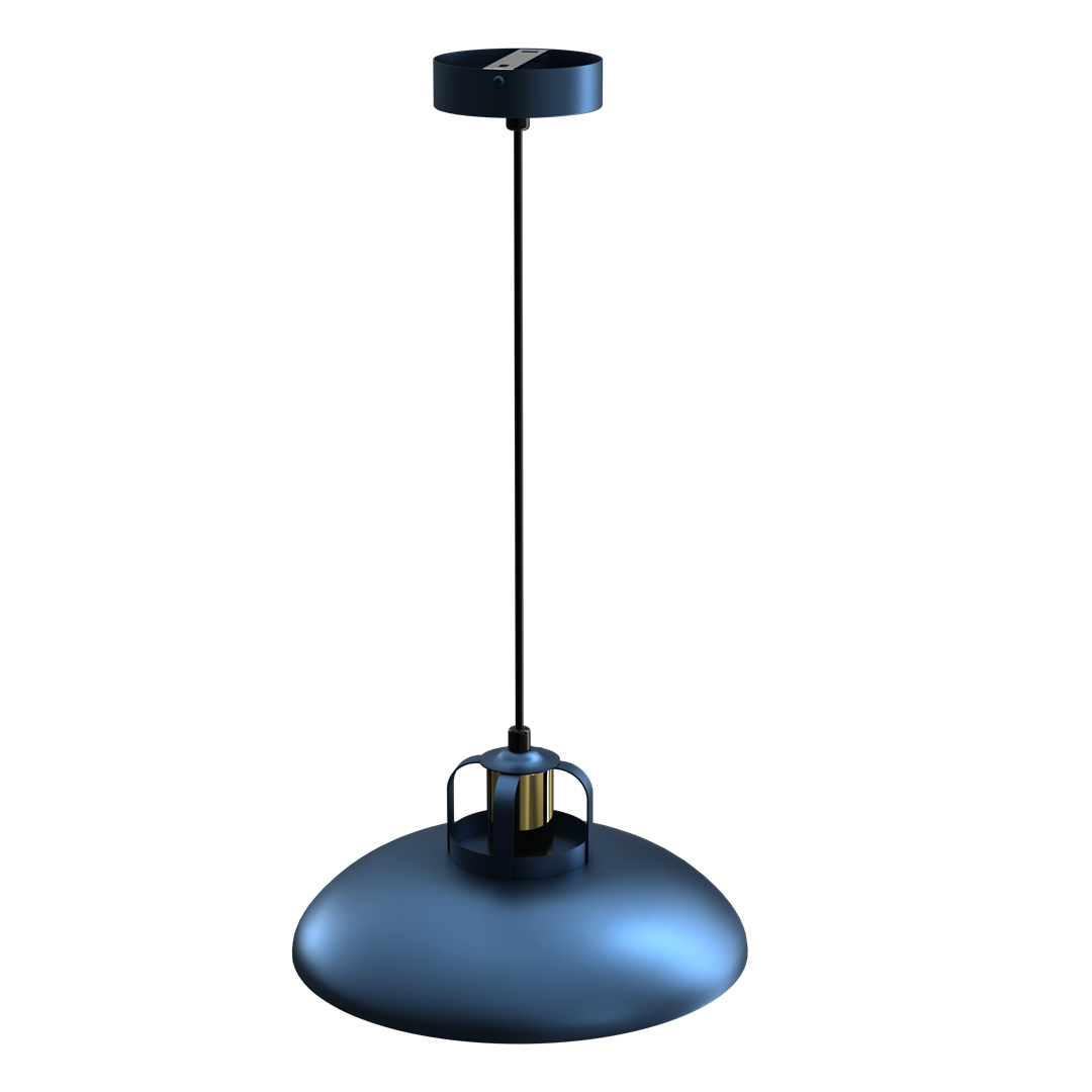 Felix Blue Pendant Lamp 1xe27 The Hand Made High Quality Fittings 29cm Shades Rugged Industrial Look