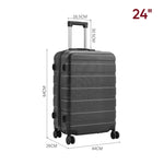 Hardshell Rolling Luggage Trolley Travel Case | Black