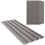 Pack Of 12 Metal Roofing Sheets For Greenhouse | Grey