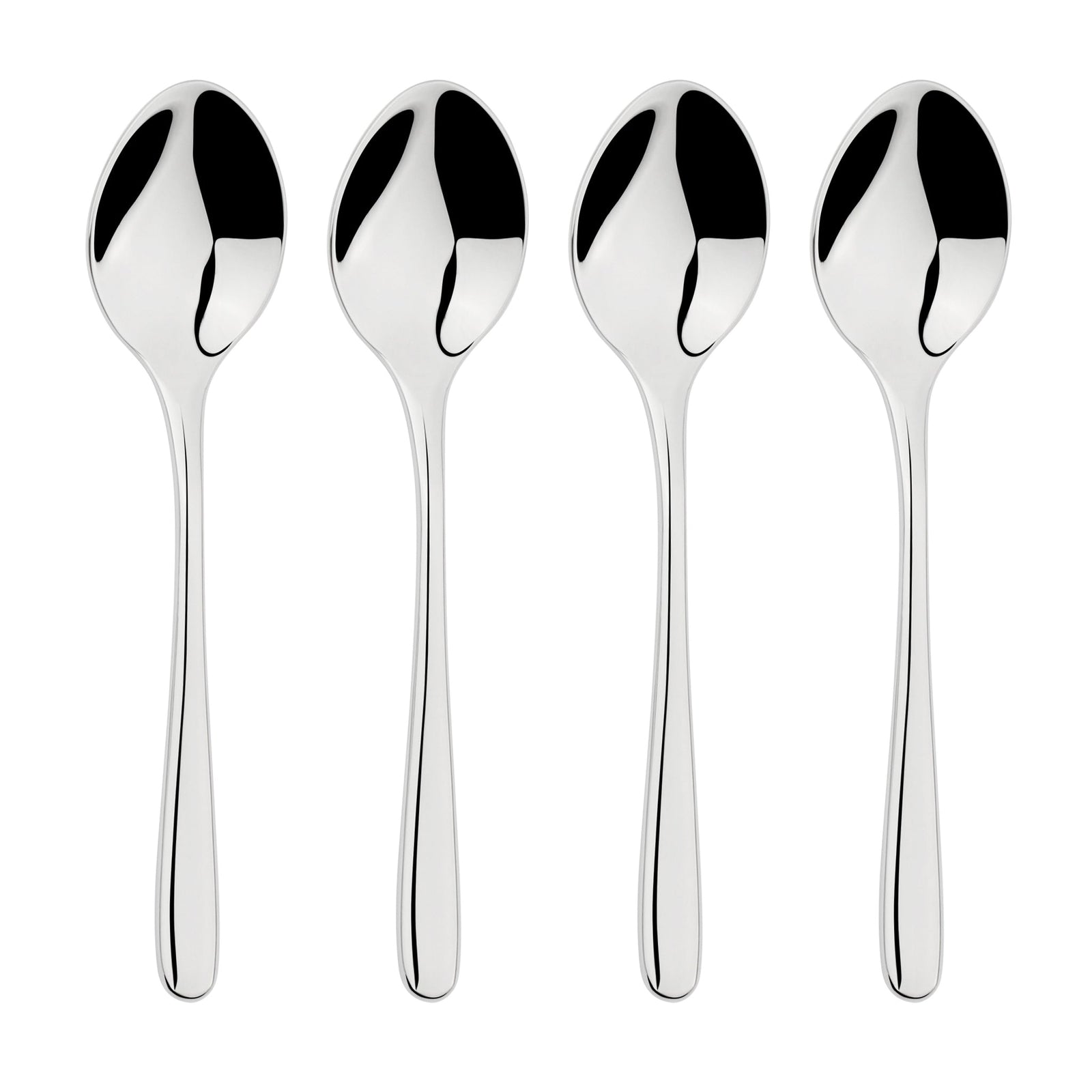 Cutlery 18/8 Stainless Steel Tea Spoon 4pc Set Sphere | Set-of-4 | Silver
