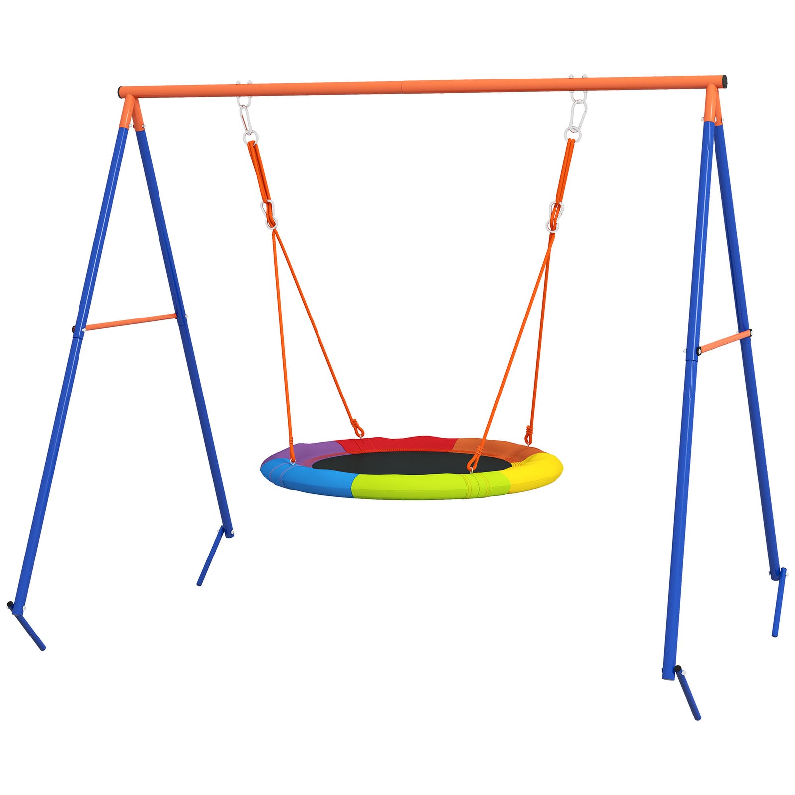 Kids Swing Nest Swing Seat With A-frame Structure For Outdoor Use