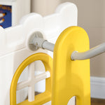 6-in-1 Toddler Climber And Set W/ Basketball Hoop, Telescope Yellow